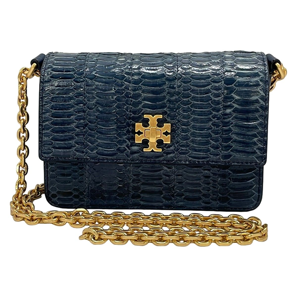 TORY BURCH(トリーバーチ) ショルダーバッグ - ブルーグレー チェーンショルダー
