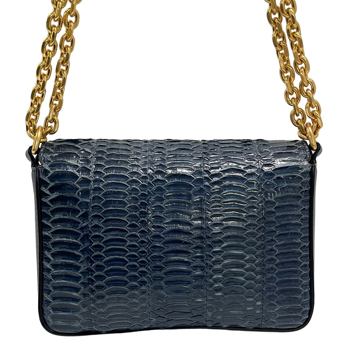 TORY BURCH(トリーバーチ) ショルダーバッグ - ブルーグレー チェーン 