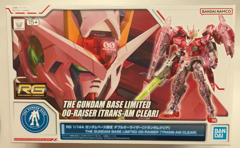 BANDAISPIRITS RG/ガンダムベース限定 1/144 バンダイナムコ版 ダブルオーライザー トランザムクリアVer