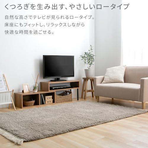 アイリスプラザ 伸縮テレビ台 テレビ台 テレビボード ローボード 伸縮 角度自由 幅約75?133cm ホワイト PSTD75 ~SMART COLLECTION~mi f3e12712
