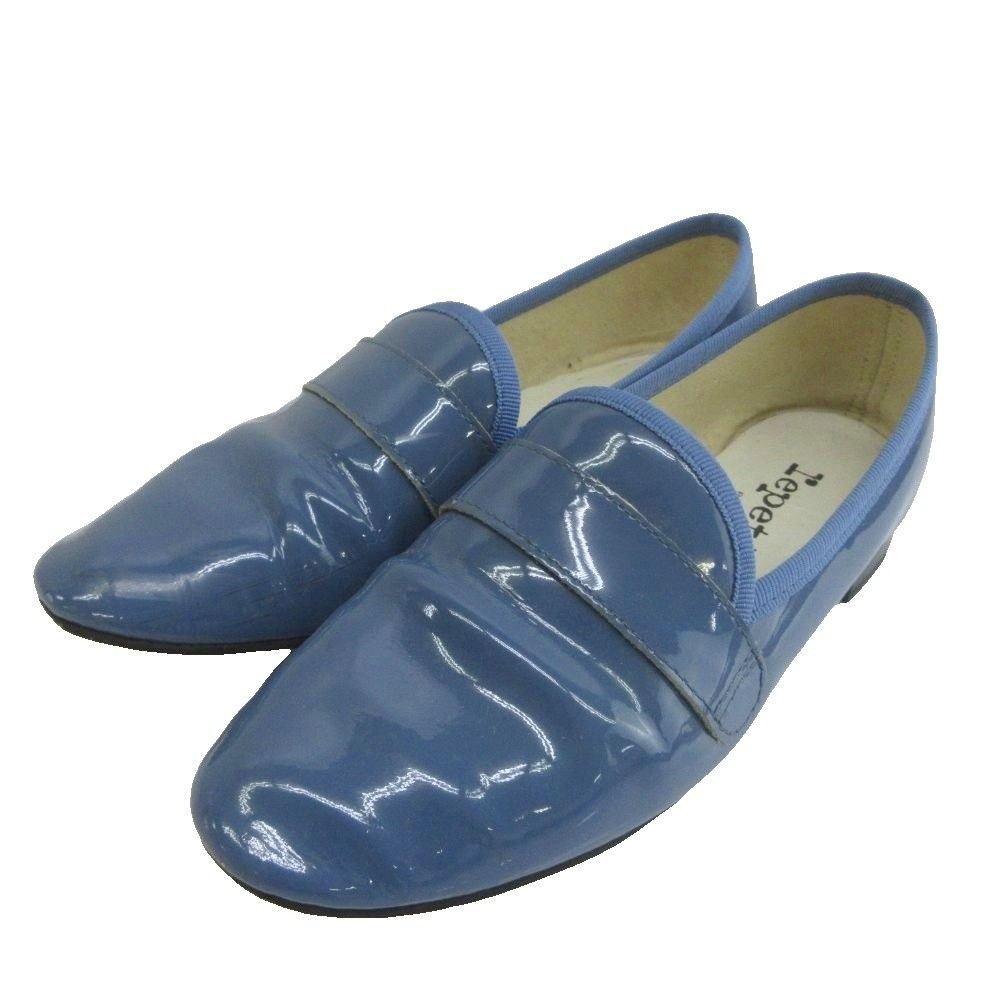 レペット Repetto マイケル Michael ローファー 牛革 エナメル 36 22.5㎝ 青 ブルー /XZ ■GY19