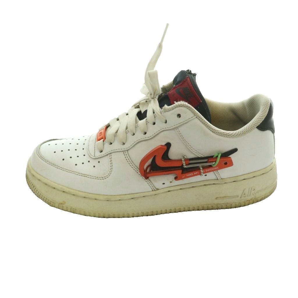 ナイキ NIKE エアフォース1 ロー プレミアム カラビナ スウッシュ Air Force 1 Low Premium Karabiner Swoosh ローカットスニーカー US8.5 26.5cm 白 ホワイト DH7579-100 /SS ■OS