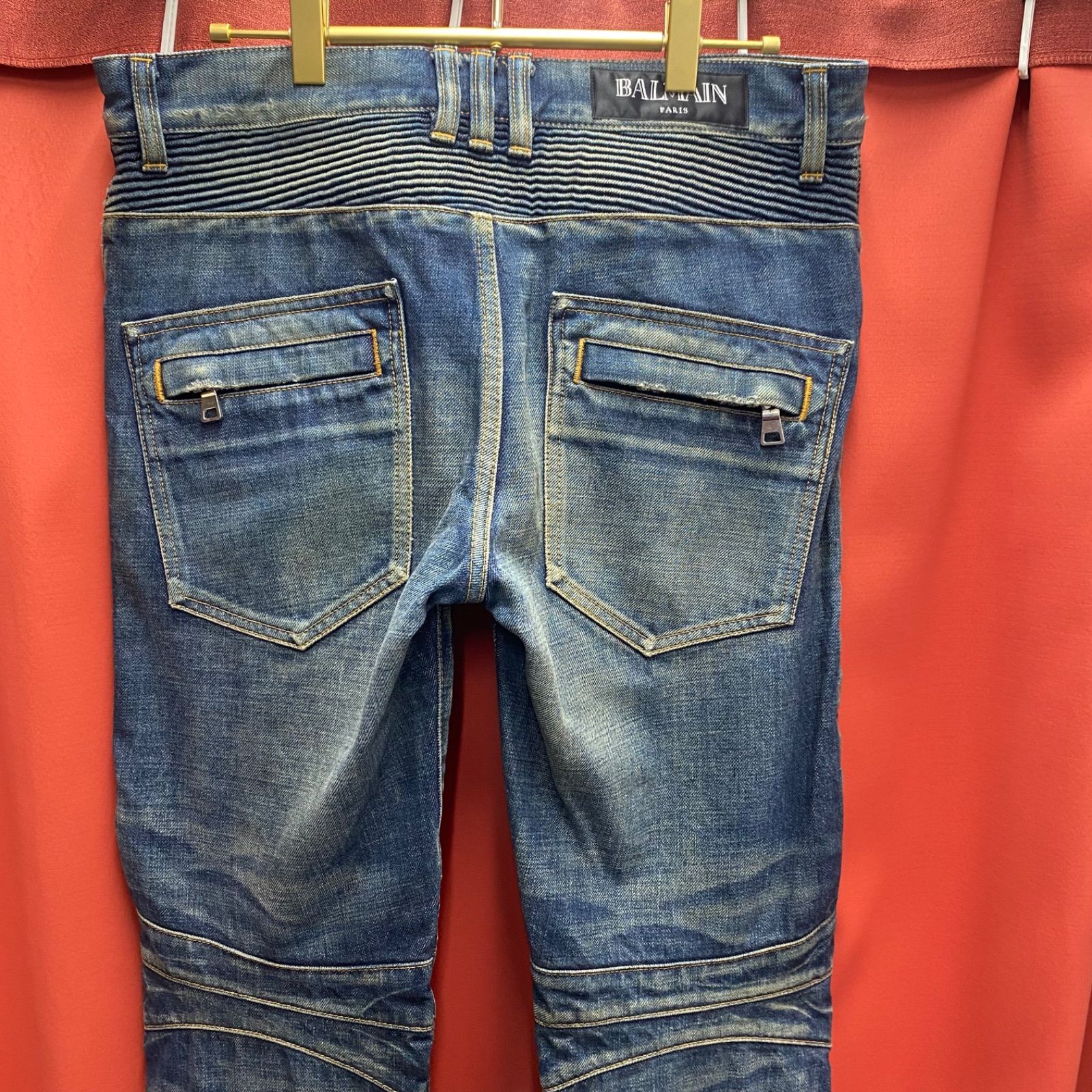 BALMAIN バルマン デニムパンツ ジーパン スリムフィット バイカー