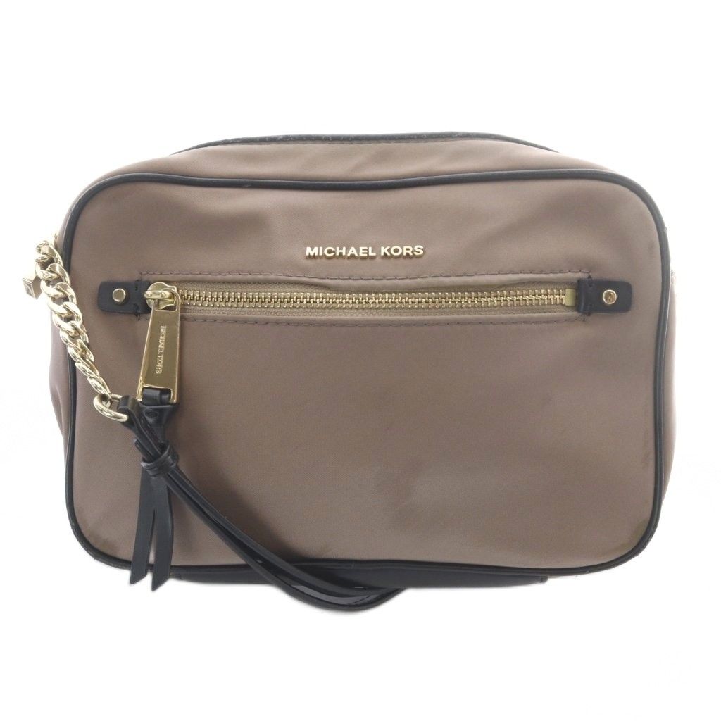 マイケルコース MICHAEL KORS ショルダーバッグ ナイロン ロゴ 茶色