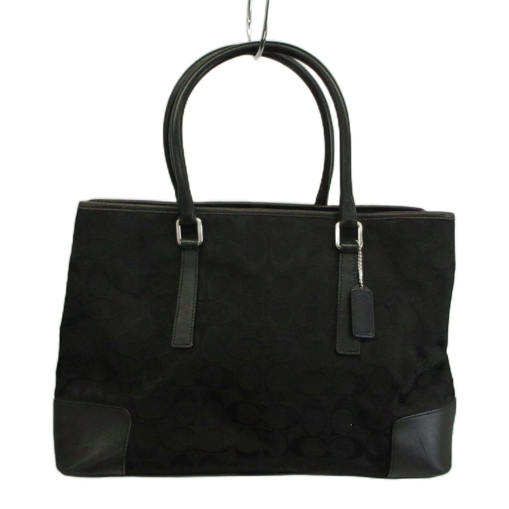 美品 COACH コーチ ハンドバッグ ブラック　レザー Coach 黒 ハンドバッグ キャンバス/レザー 美品COACH 【公式通販】