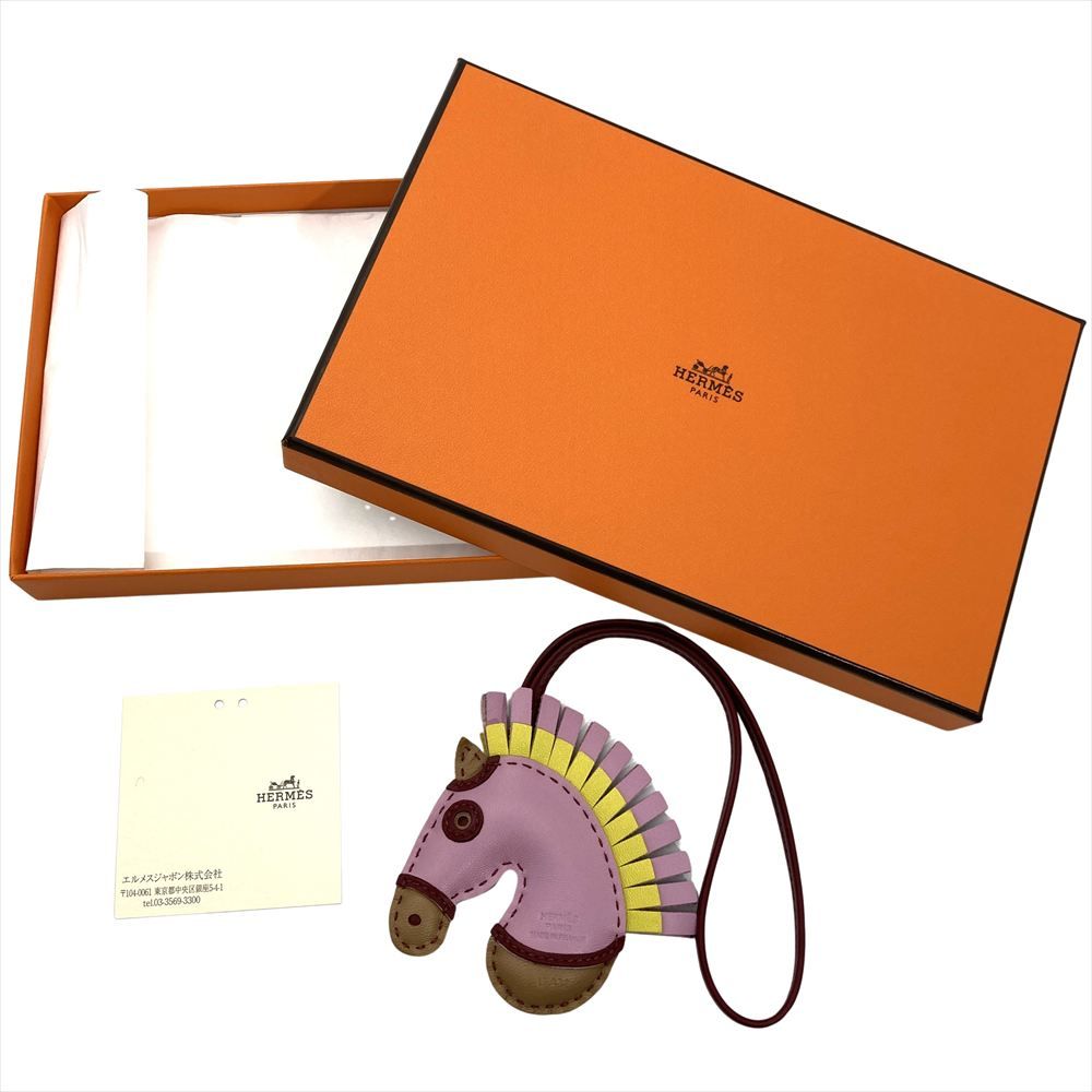 エルメス HERMES ジージーカマイユ チャーム U刻印 ピンク チャイ