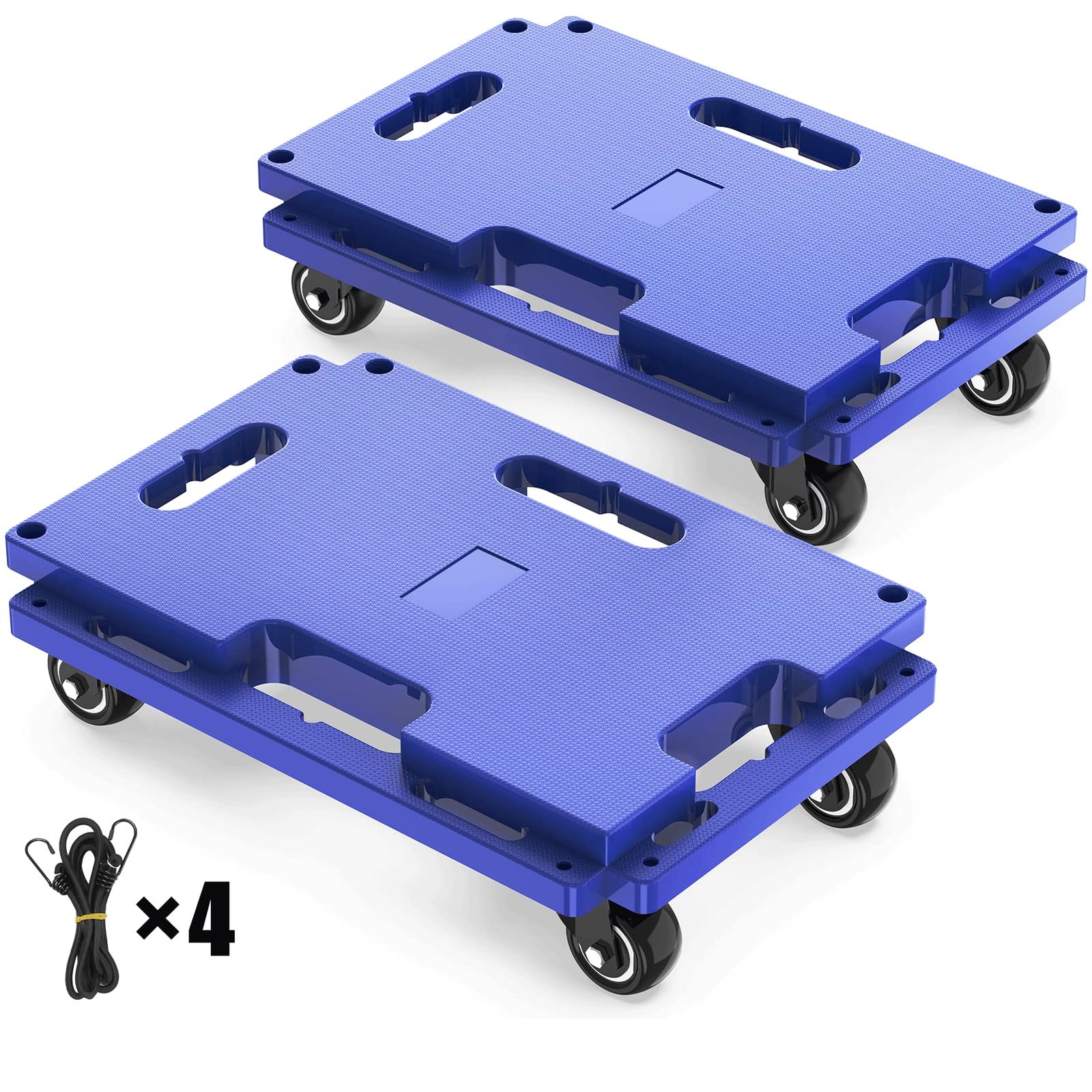 SOLEJAZZ 連結平台車 台車 耐荷重 200kg 27×40cm 縦横連結可能 キャスター付き 滑り止め 軽量静音 家庭用 業務用 固定ロープ付き 2個セット ブルーts 3d900821 5,290円