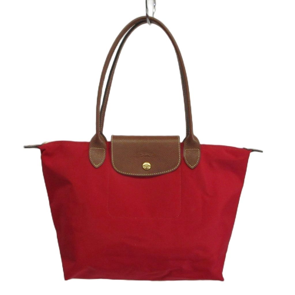 ロンシャン LONGCHAMP ル プリアージュ Le Pliage トートバッグ 肩掛け ナイロン レザー 折りたたみ ロゴ ピンク /XZ ■GY18