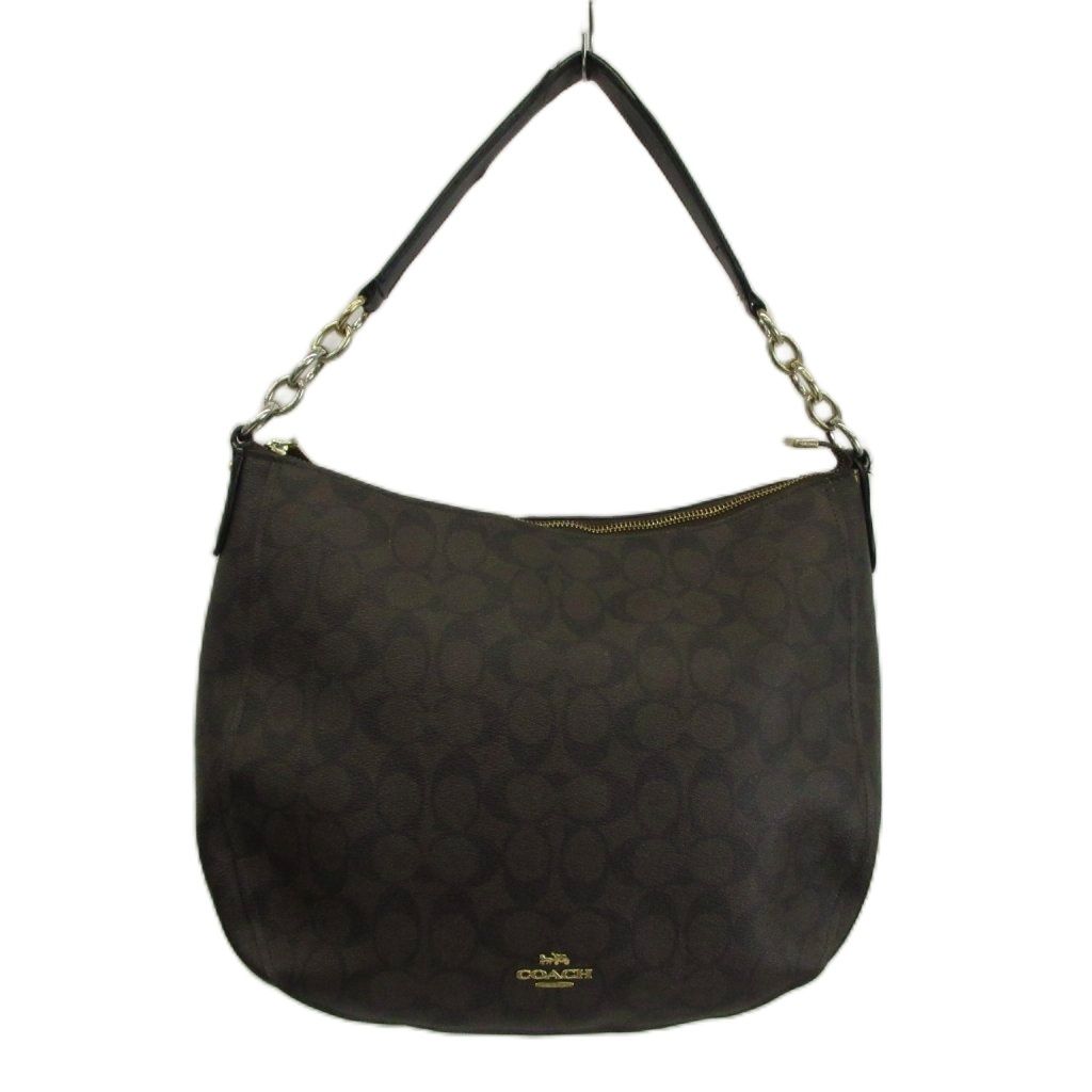 コーチ COACH ハンドバッグ 肩掛け PVC レザー ワンハンドル シグネチャー ロゴ ゴールド金具 茶色 ブラウン F39527 /XZ ■GY18 6,230円