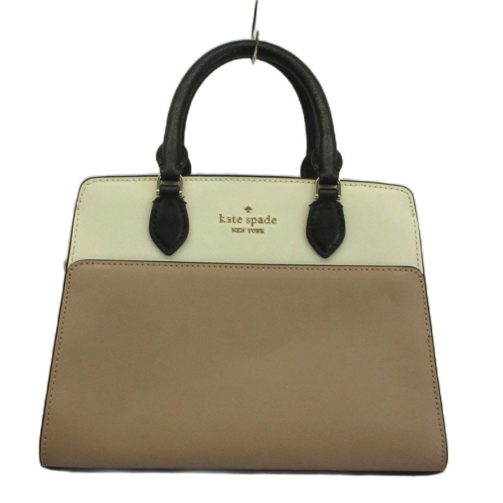 ケイトスペード KATE SPADE マディソン カラーブロック スモール サッチェル ハンドバッグ ショルダー 2WAY レザー ロゴ ゴールド金具 ピンク 白 ホワイト KC620 /XZ ■GY06