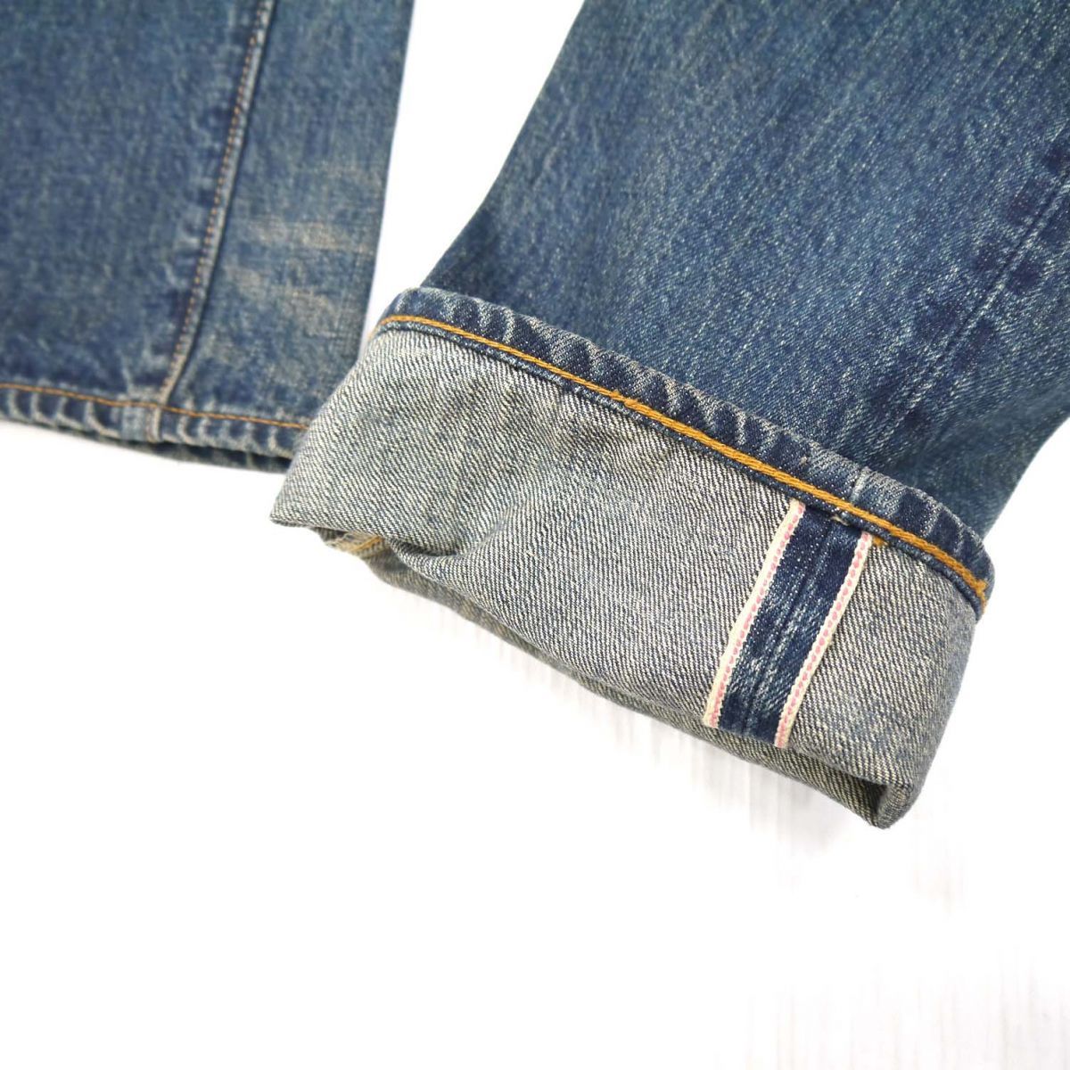 ◆SUGAR CANE 1966 ジーンズ デニムパンツ セルビッジ ピンク耳 米国製 USA製 東洋エンタープライズ USED加工 シュガーケーン メンズ ◇SUGAR CANE 1966 ジーンズ デニムパンツ セルビッジ ピンク耳 米国製