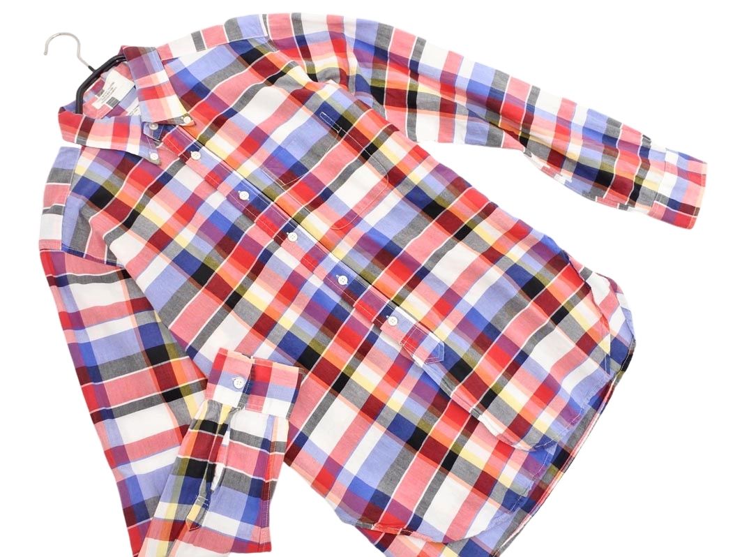 ENGINEERED GARMENTS エンジニアドガーメンツ チェック ボタンダウン シャツ sizeS/赤ｘ青ｘ黄 ■◇ メンズ