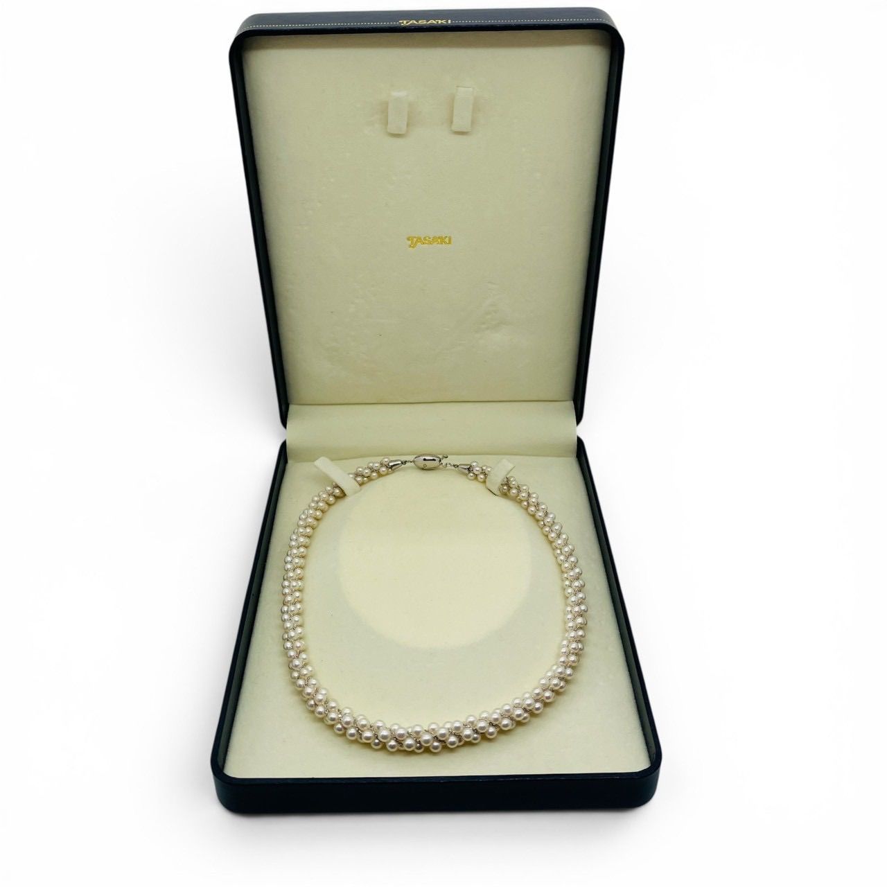 【kk/5.10/200】田崎 タサキ TASAKI 2連パールネックレス K18WG金具 ネックレス アクセサリー