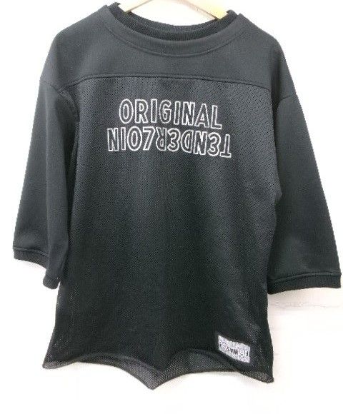 【中古】TENDERLOIN ﾃﾝﾀﾞｰﾛｲﾝ ﾒｯｼｭ ﾌｯﾄﾎﾞｰﾙｼｬﾂ ﾌﾞﾗｯｸ Medium 991882227