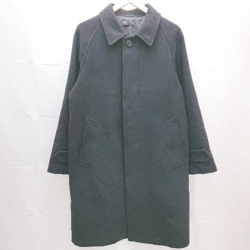 ◇ UNIQLO ユニクロ 312-429298 シングルブレスト 長袖 コート サイズM ブラック E 1301260044537 メンズ 【1301260044537】