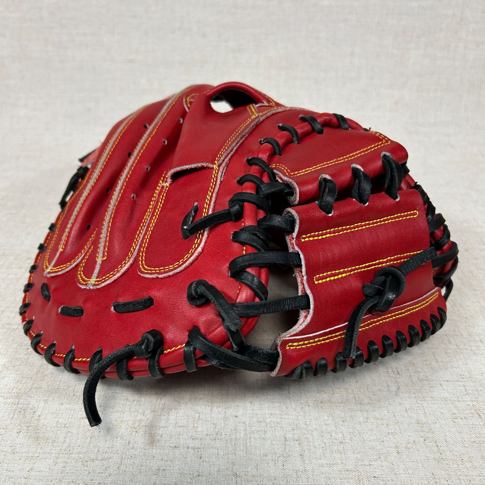 【極美品】Miyama ミヤマ キャッチャーミット 13インチ レッド 硬軟兼用 左投げ用】ミヤマ miyama23 一般硬式用 キャッチャーミット 硬軟兼用