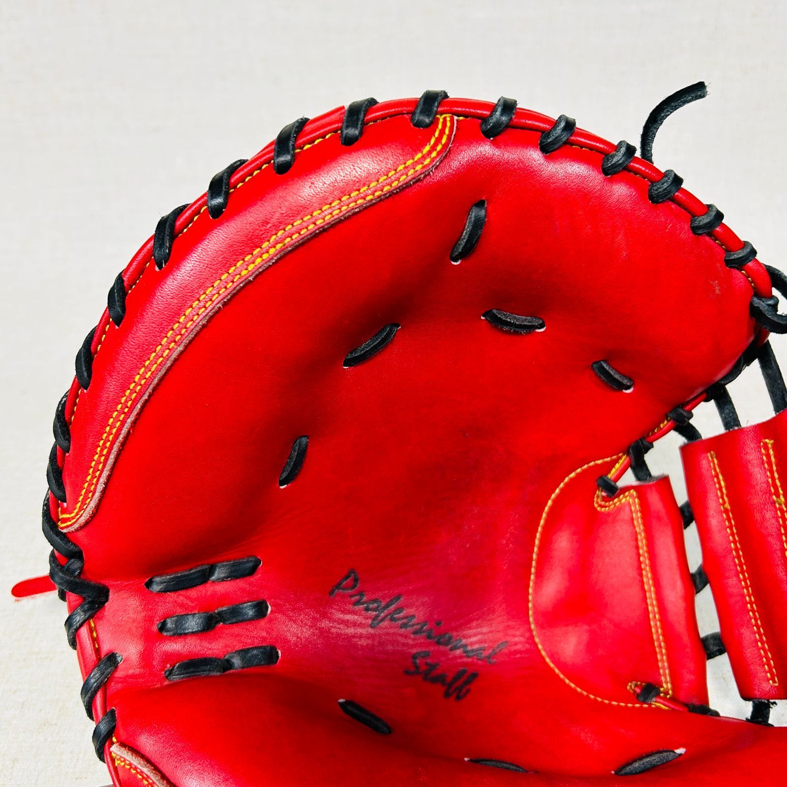 【極美品】Miyama ミヤマ キャッチャーミット 13インチ レッド 硬軟兼用 左投げ用】ミヤマ miyama23 一般硬式用 キャッチャーミット 硬軟兼用