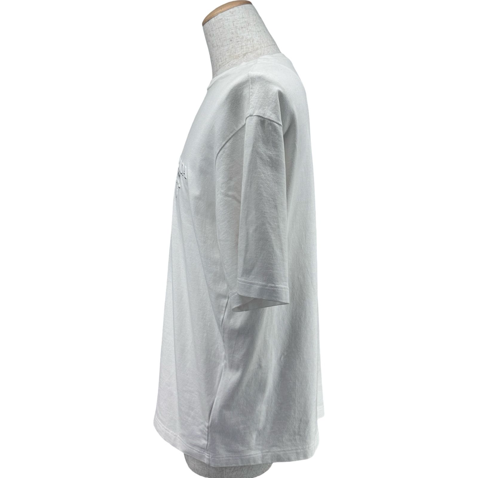 プラダ PRADA ワンポイントロゴ半袖Ｔシャツ UJN896 ホワイト コットン メンズ 半袖Ｔシャツ