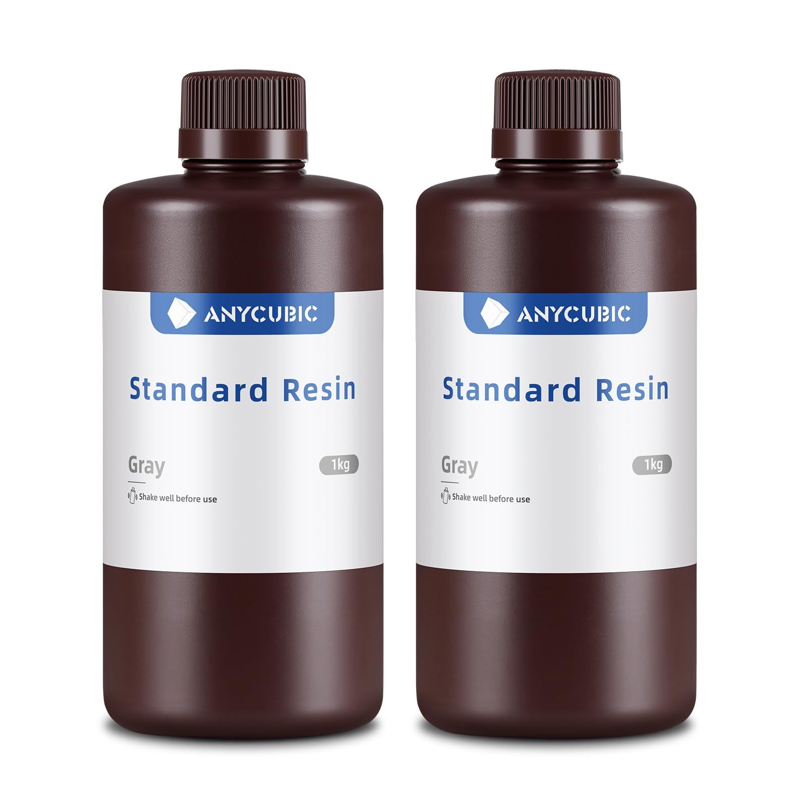 ANYCUBIC 光造形3Dプリンター レジン 3Dプリント用 標準樹脂 405nm LCD/MSLA プリンター対応 低刺激 低臭 高精細 高強度 Photon monoシリーズ対応（グレー 2kg）koe 019b7823