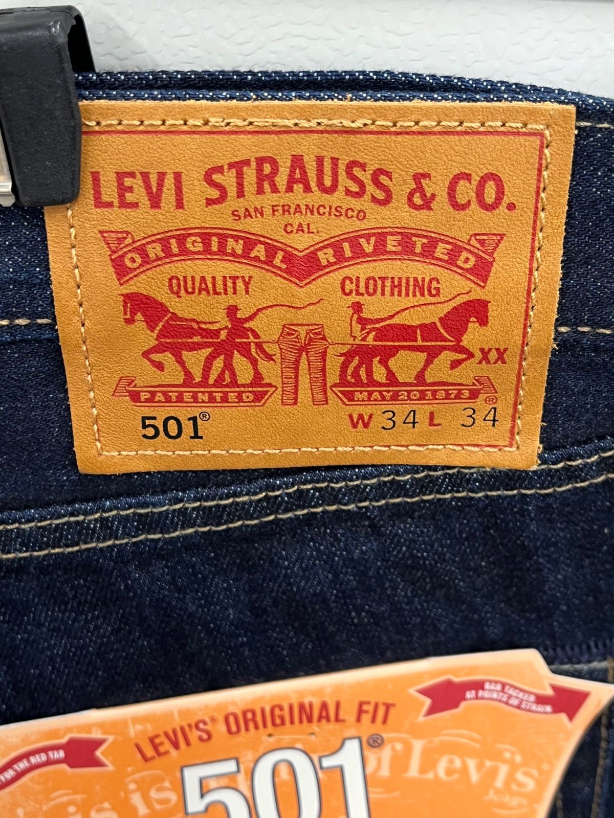 ▽未使用品　Levi's　リーバイス　ストレートデニムパンツ　501　W34L34　11035
