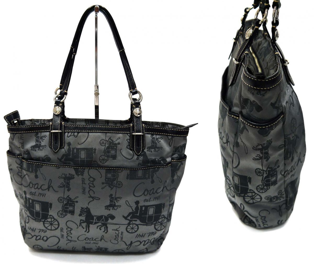 ◇COACH コーチ ホースアンドキャリッジ ギャラリートート 馬車柄 総柄