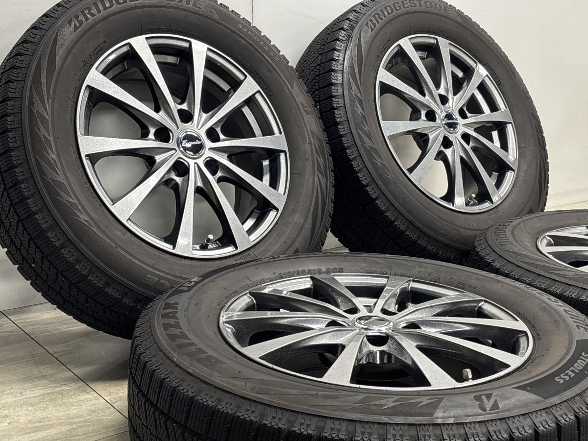 美品】エクシーダー16in 6.5J +38 PCD114.3 ブリヂストン ブリザック
