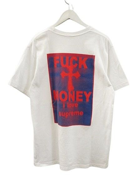 シュプリーム SUPREME FUCK MONEY TEE 半袖 Tシャツ M 白 ホワイト プリント カットソー トップス ☆AA★