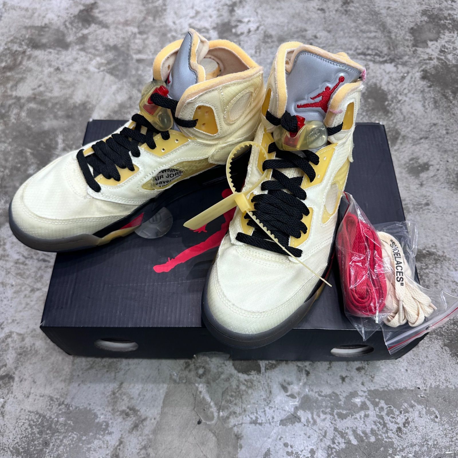 NIKE × OFF-WHITE Air Jordan 5 Sail コラボ ジョーダン5 スニーカー 