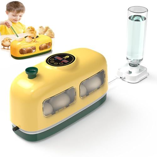 ☆新品☆孵卵器 孵化器 自?孵蛋机 数字?示 内置照蛋灯 温湿度精准?控 静音?行 鶏など家畜 家禽 鳥類専用 子供教育用 家庭用 8卵 黄 abfd633d