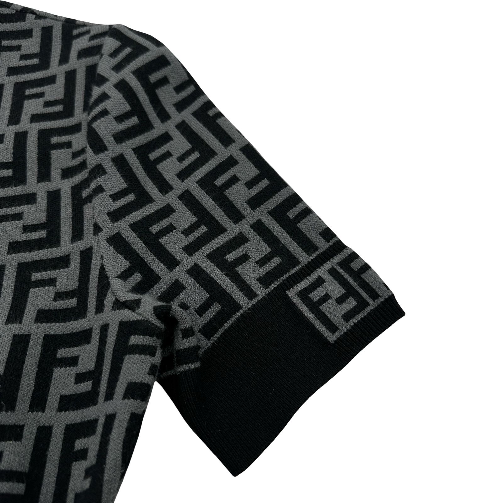 フェンディ FENDI FF総柄ニットワンピース FZD753 グレー レーヨン