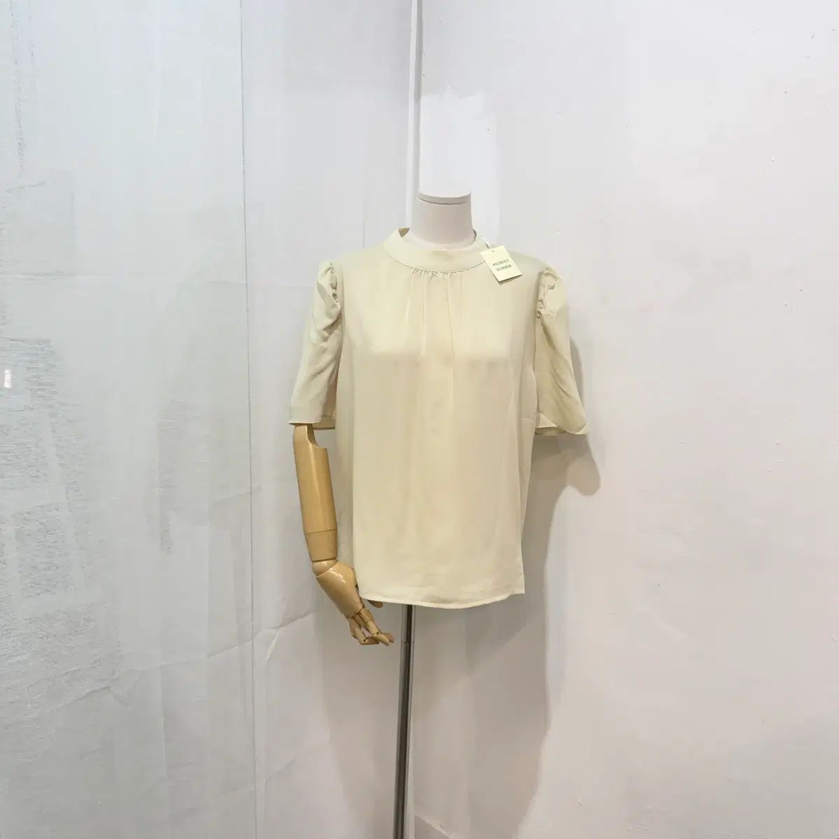 (タグ商品)WITHOUTSUMMER 半袖ブラウス ゲストルック ゲストブラウス 4546