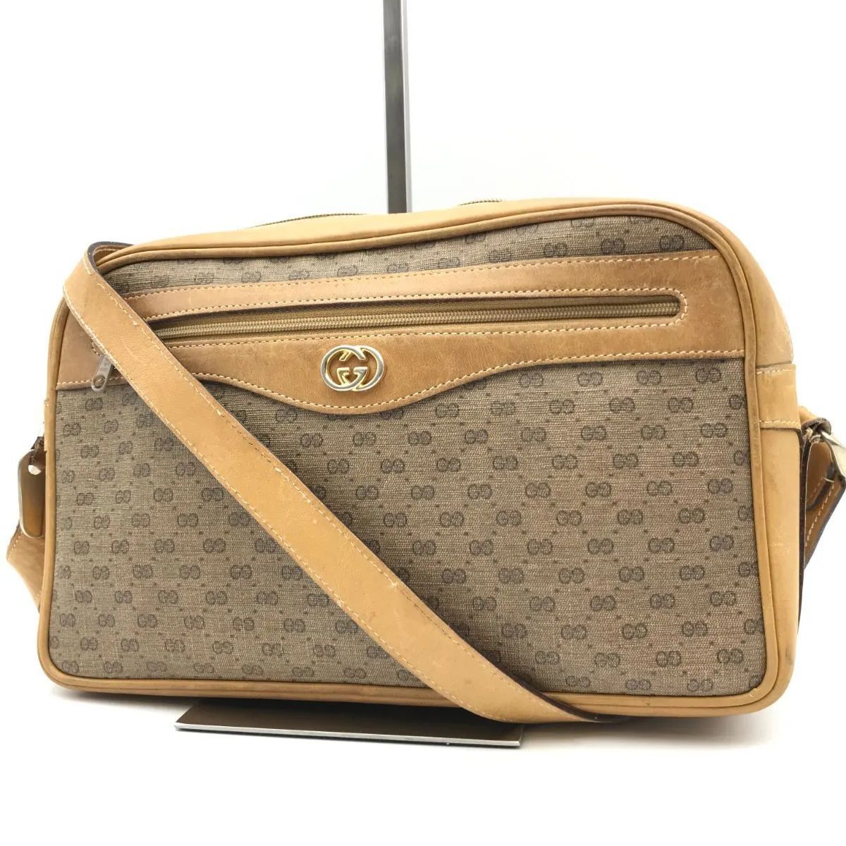 GUCCI オールドグッチ ショルダーバッグ マイクロGG インター 
