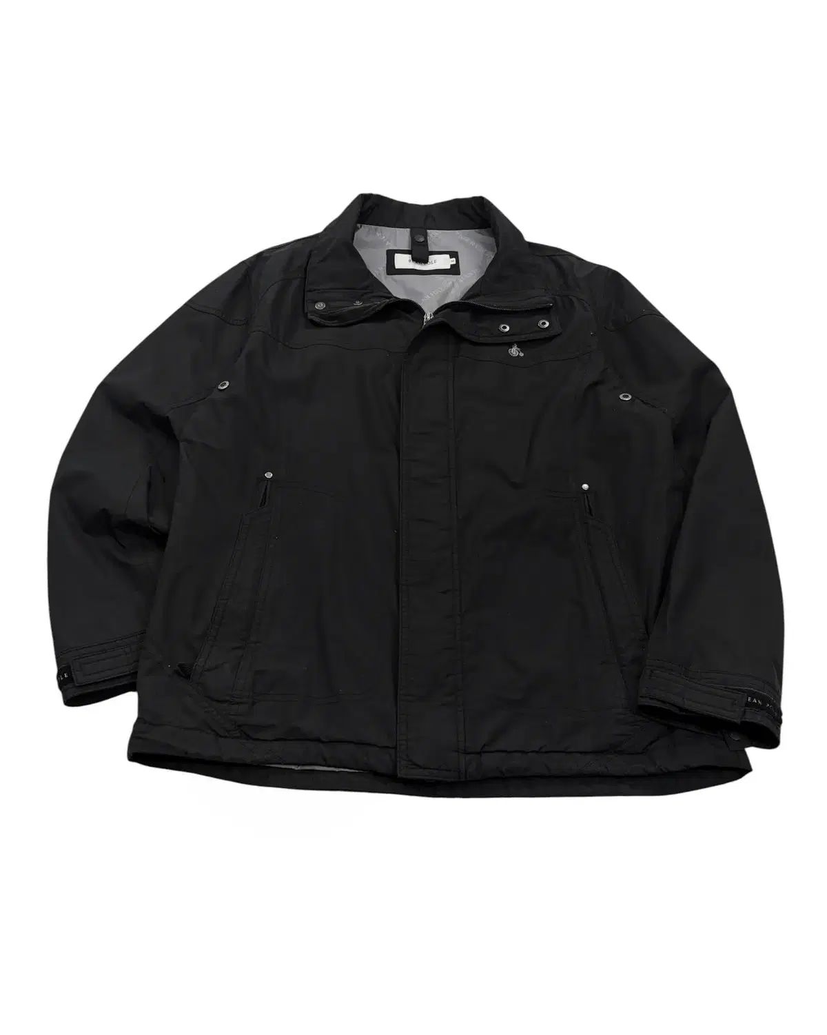 BEAN POLE ビーンポール シグネチャー ロゴ ナイロン ジャケット ブラック