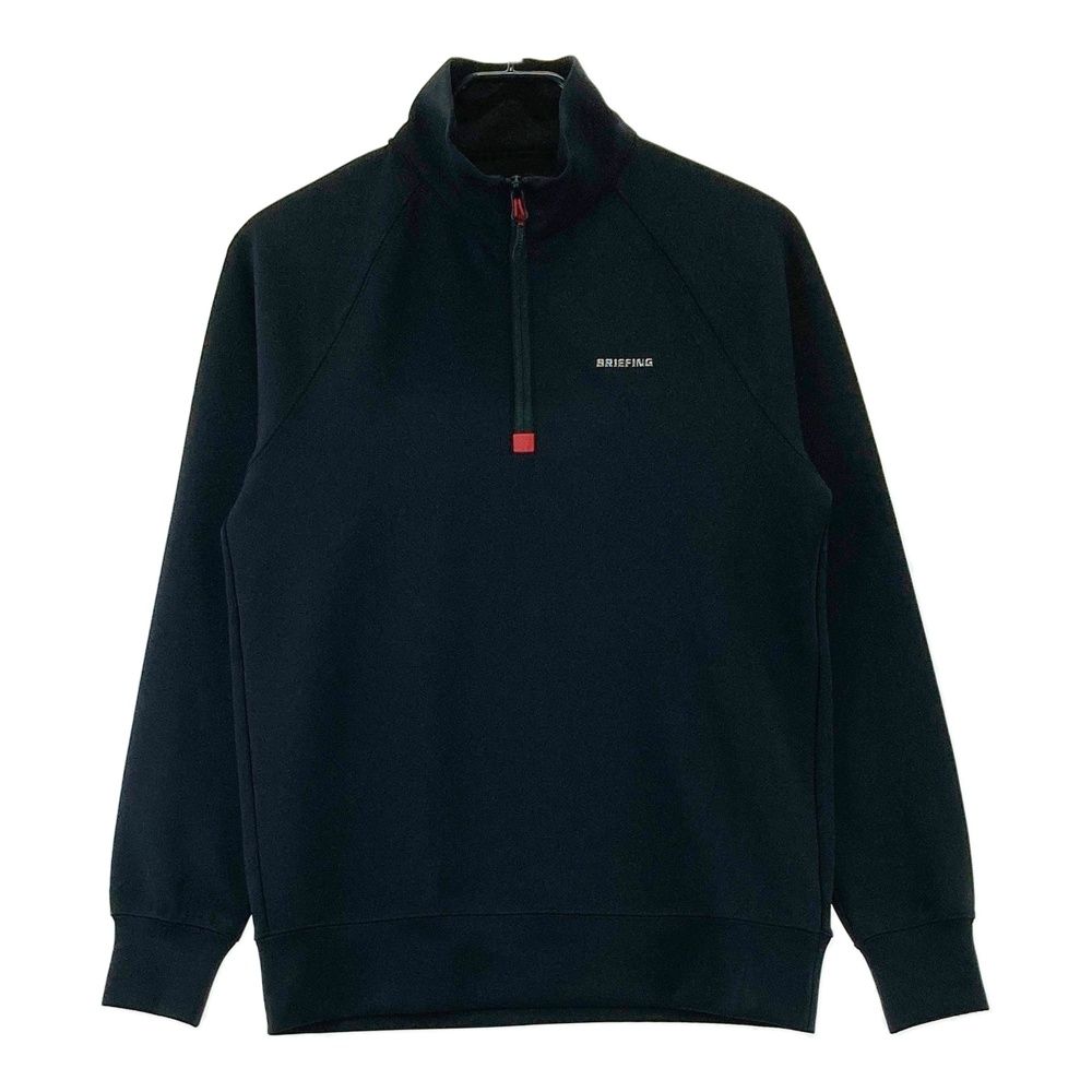 サイズ：S BRIEFING GOLF ブリーフィング ハーフジップ 長袖Tシャツ ブラック系 [240101689212] ゴルフウェア メンズ ストスト