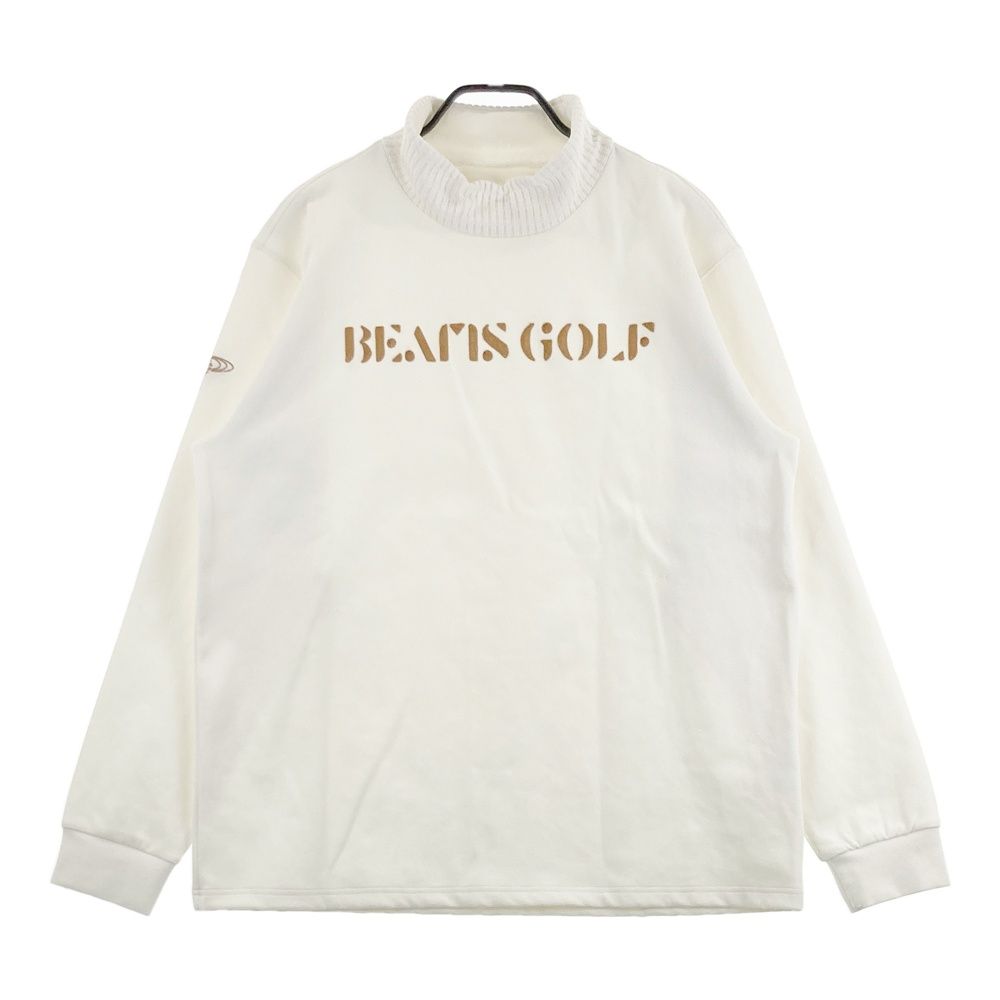 サイズ：XL BEAMS GOLF ビームスゴルフ  ニット切替 長袖スウェットトレーナー  ホワイト系 [240101695088] ゴルフウェア メンズ ストスト サイズ：XL BEAMS GOLF ビームスゴルフ ニット切替 長袖スウェット