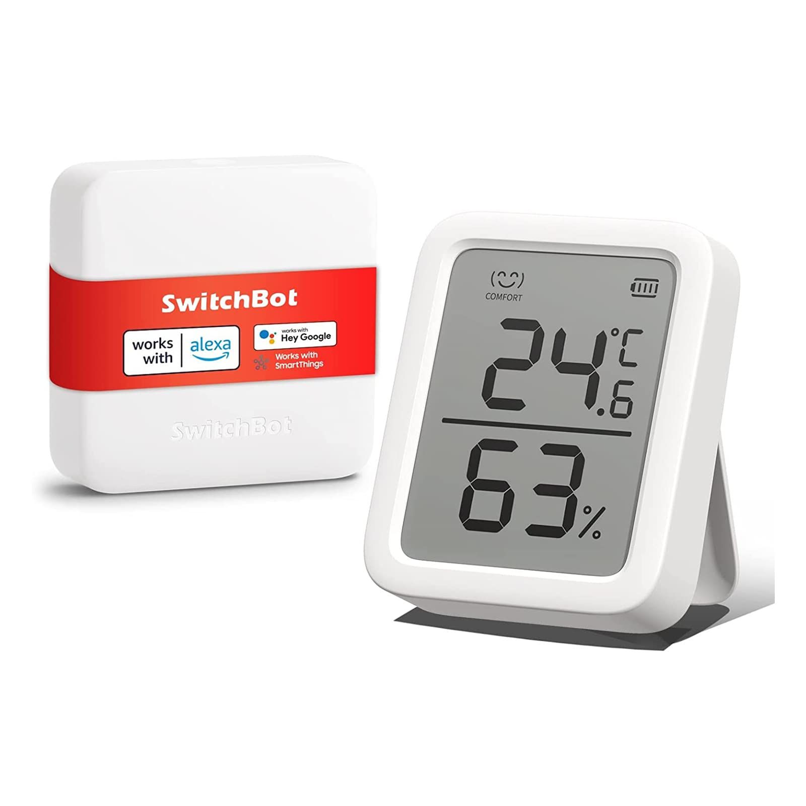 「Compatible with Alexa認定」SwitchBot スイッチボット Hub mini + スイッチボット 温湿度計プラスp 7843f8f7