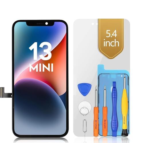 bokman iPhone 13 Mini 液晶パネル （5.4インチ）LCD画面修理 交換 修理キット+保護フィルム+防水シール付きp 8000faf7