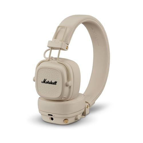Marshall ワイヤレスオンイヤーヘッドホン Major V クリーム Bluetooth / 連続再生100時間 / Qi充電対応/通話対応 【国内正規品】p 4538ba54