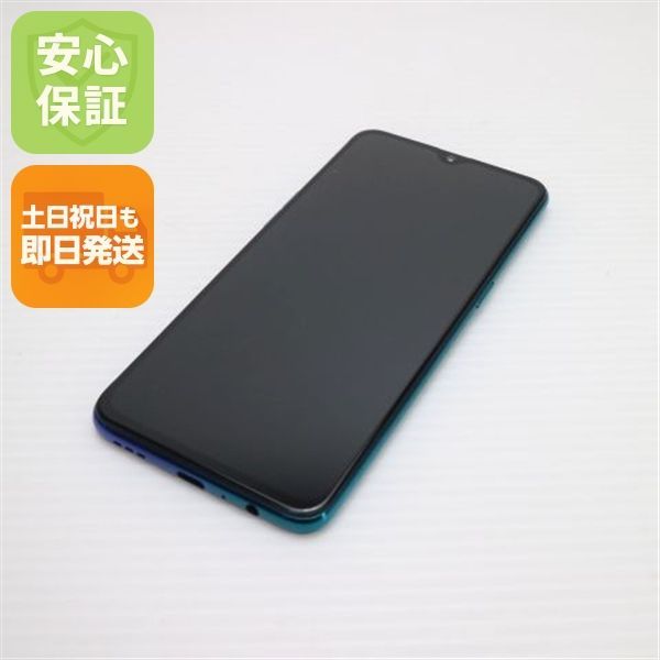 超美品 OPPO Reno A 128GB ブルー スマホ 本体 白ロム 土日祝発送OK 02000