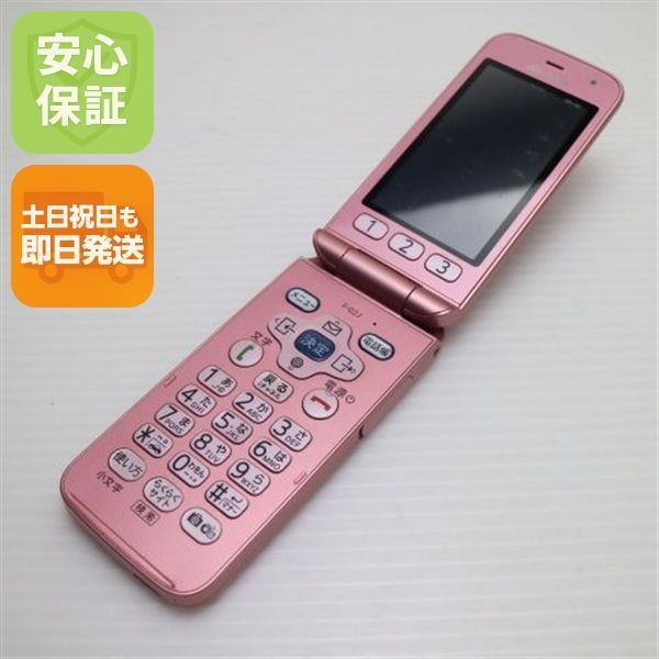 超美品 F-02J らくらくホン ピンク 即日発送 ガラケー DoCoMo 富士通 本体 白ロム 土日祝発送OK 02000