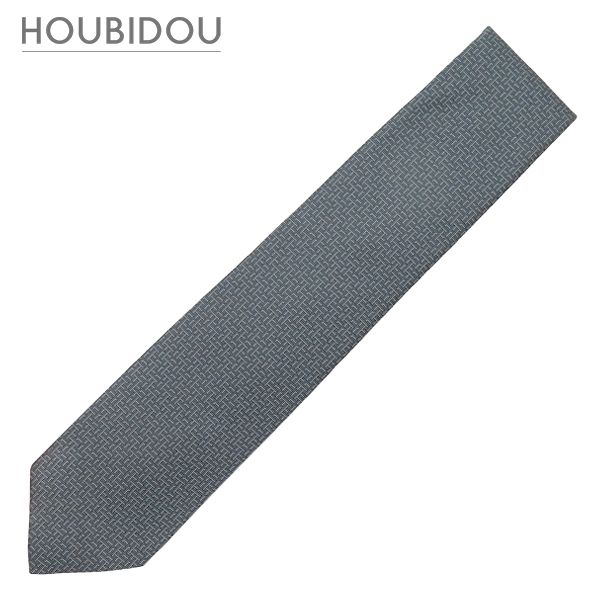 エルメス Herms ネクタイ クラバット 8cm Hトレフル シルク アントラシト ダークグレー H TREFLE 総柄 新品 未使用 H659448T 02 【箱】【中古】