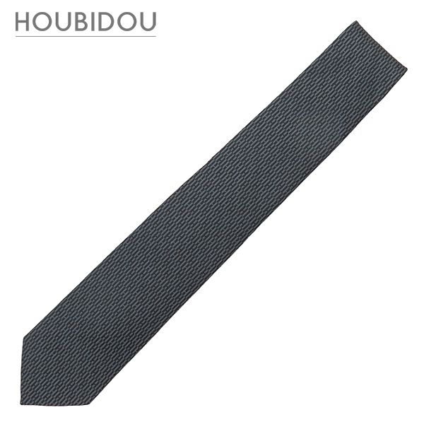 エルメス Herms ネクタイ クラバット 7cm Hゴシック シルク ノワールXアントラシト 黒 グレー 総柄 H GOTHIQUE 新品 未使用 H339252T 01 【箱】【中古】