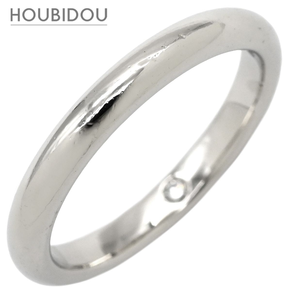 ショーメ CHAUMET リング 指輪 エターナル ドゥ ショーメ クラシック マリッジリング プラチナシルバー #58(JP18) 750 18K WG 1Pダイヤ 3mm 17号 【箱】【中古】