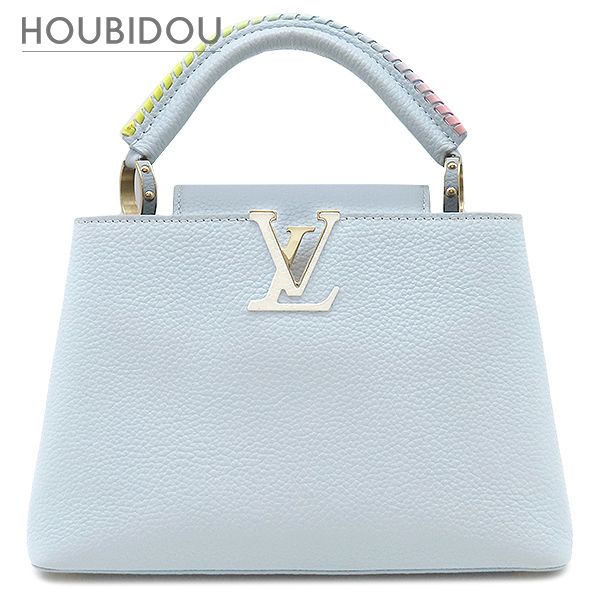 ルイヴィトン Louis Vuitton 2WAYバッグ カプシーヌ BB レザー トリヨンレザー 　　 ライトブルー シルバー金具 ショルダーバッグ ハンドバッグ RFID 【保存袋】【中古】