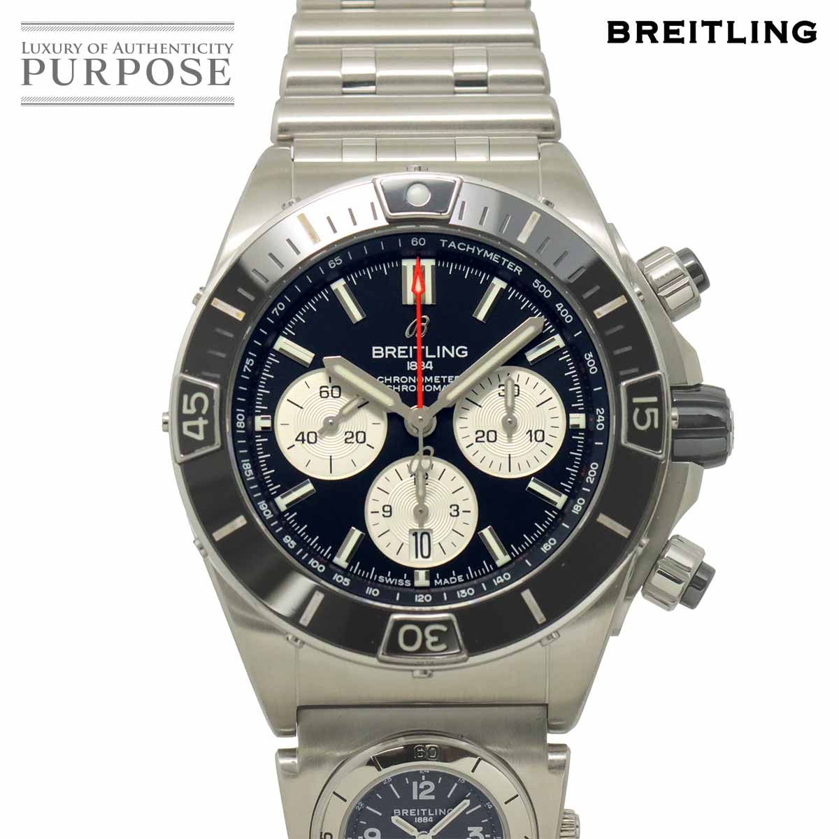 ブライトリング BREITLING スーパークロノマットB01 44 UTC AB0136 クロノグラフ 腕時計 デイト 自動巻き SuperChronomat B01 90318336