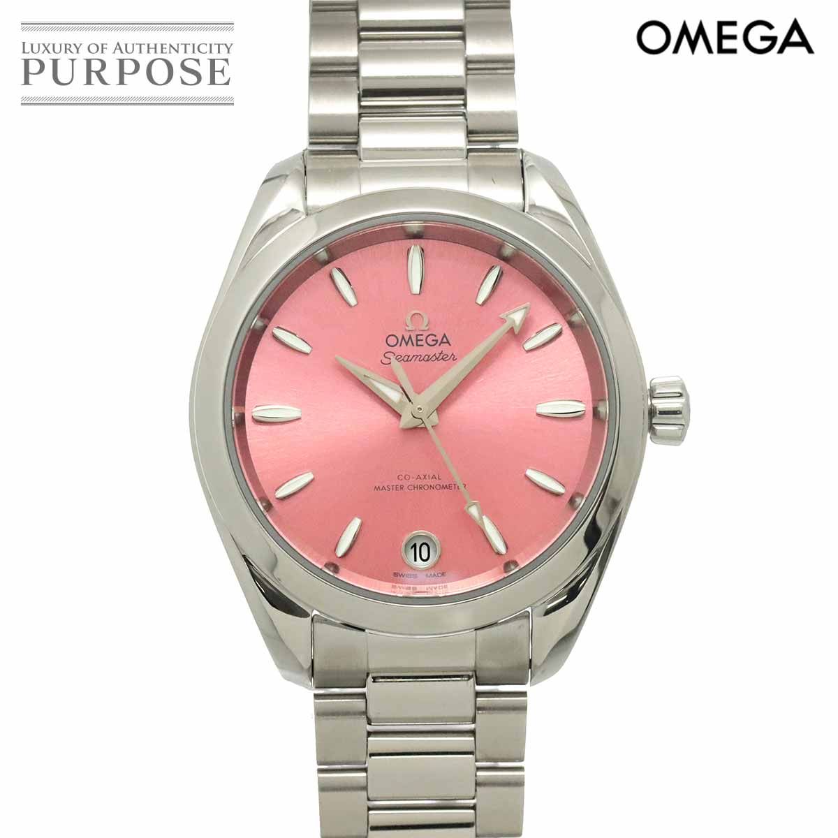 オメガ OMEGA シーマスター アクアテラ 220 10 34 20 10 003 ボーイズ 腕時計 デイト ピンク オートマ 自動巻き Seamaster 90318697