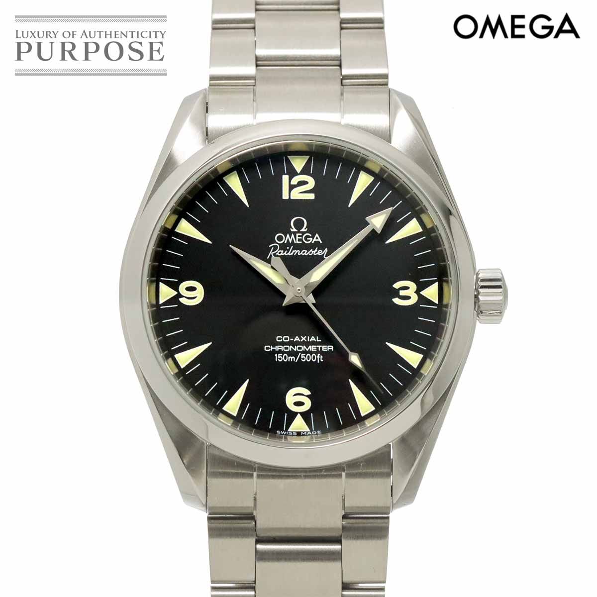 オメガ OMEGA シーマスター アクアテラ レイルマスター 2503 52 メンズ 腕時計 ブラック オートマ 自動巻き ウォッチ Seamaster 90319166