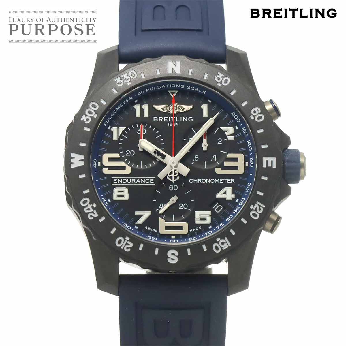 ブライトリング BREITLING エンデュランス プロ X82310 クロノグラフ メンズ 腕時計 デイト ブラック クォーツ Endurance Pro 90327730