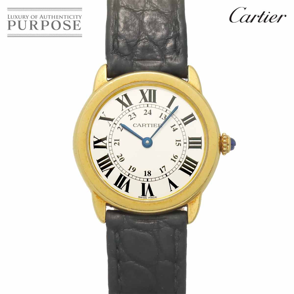 カルティエ Cartier ロンドソロSM W6700355 レディース 腕時計 シルバー K18YG クォーツ ウォッチ Ronde solo 90327760
