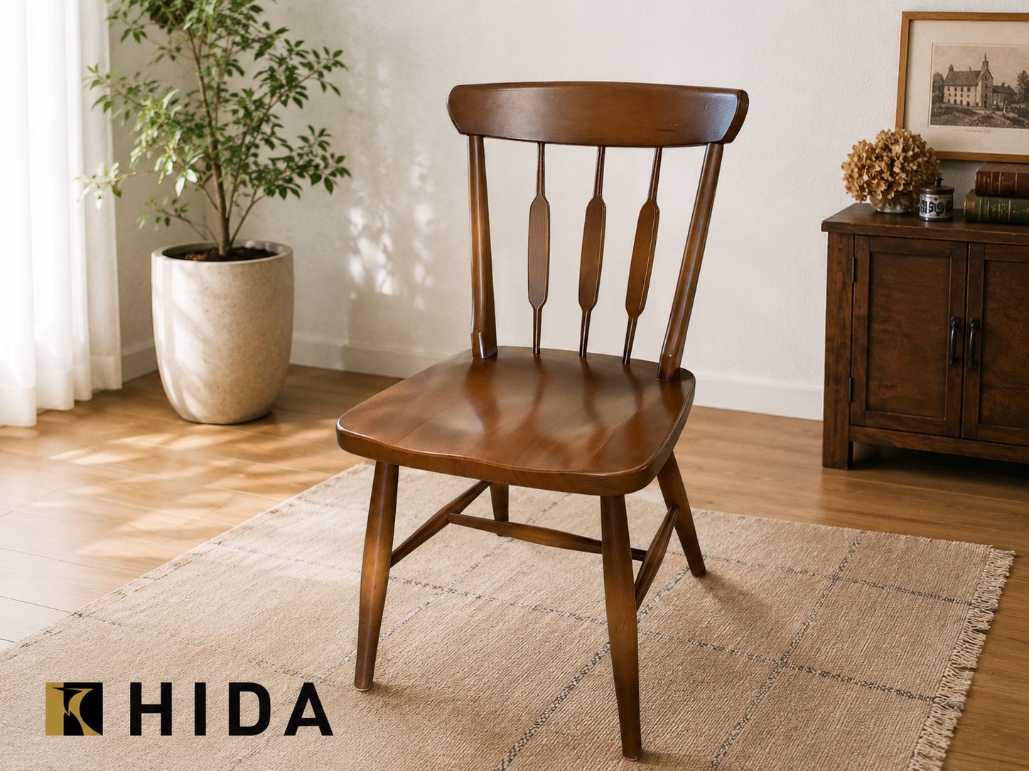 飛騨産業 HIDA ダイニングチェア ウィンザーチェア 木製チェア 無垢材③